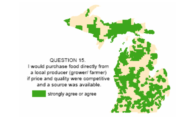 Many food service directors across the state of Michigan strongly agree or agree that they would purchase food directly from a local producer if price and quality were competitive and a source were available.